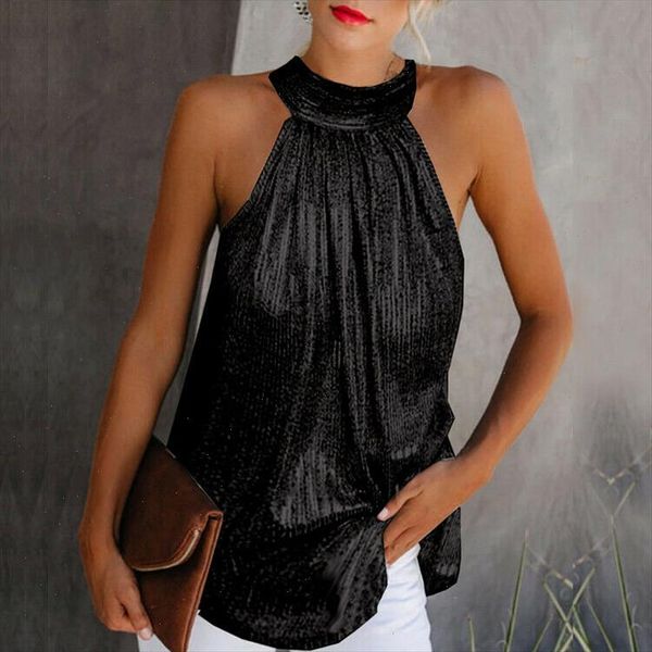 fashion womens halter neck tank ladies summer casual sleeveless shirt blouse vest sling sequined zipper formal clothes, White
fashion womens halter neck tank ladies summer casual sleeveless shirt blouse vest sling sequined zipper formal clothes, White