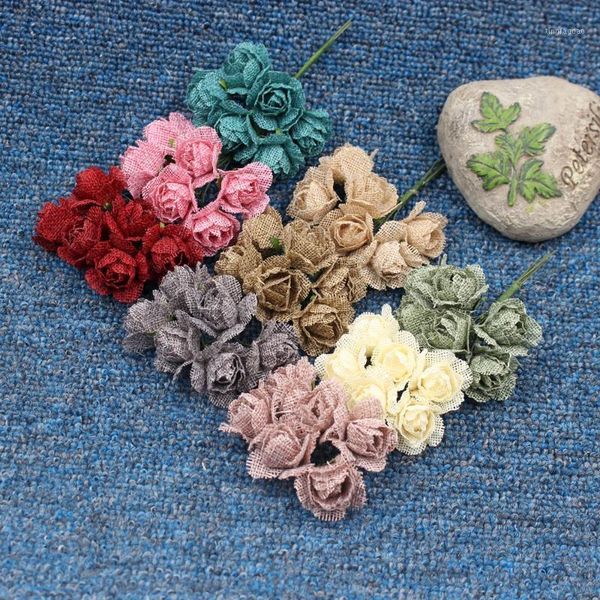 decorative flowers & wreaths 6pcs rural 4cm linen rose artificial handmade flower for wedding party home festive decoration marriage flores
decorative flowers & wreaths 6pcs rural 4cm linen rose artificial handmade flower for wedding party home festive decoration marriage flores