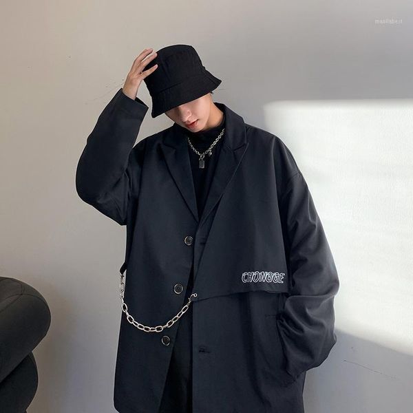 s-xlhip-hop youth chain decoration new japanese loose embroidery suit jacket all-match autumn men's clothing.1, White;black
s-xlhip-hop youth chain decoration new japanese loose embroidery suit jacket all-match autumn men's clothing.1, White;black