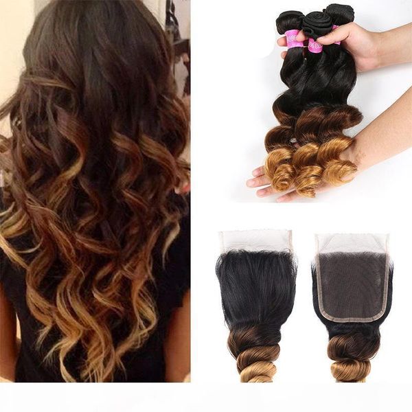 ombre loose wave t1b 4 30# dark root brown blonde human hair bundles with lace closure colored peruvian hair weave with closure, Black;brown
ombre loose wave t1b 4 30# dark root brown blonde human hair bundles with lace closure colored peruvian hair weave with closure, Black;brown