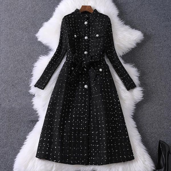 women elegant long wool coat with belt solid color long sleeve chic outerwear ladies overcoat autumn winter 2021, Black
women elegant long wool coat with belt solid color long sleeve chic outerwear ladies overcoat autumn winter 2021, Black