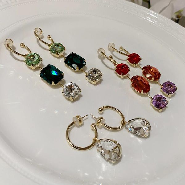 mengjiqiao korean fashion colorful square crystal long drop earrings for women girls circle hook pendientes jewelry, Silver
mengjiqiao korean fashion colorful square crystal long drop earrings for women girls circle hook pendientes jewelry, Silver