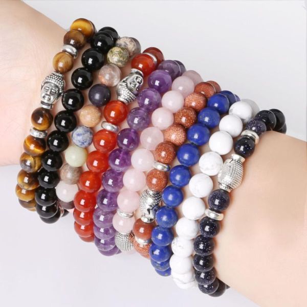 natural stone beads buddha head charm bracelet tiger eye beaded yoga stretch bracelets for women man jewelry1, Golden;silver
natural stone beads buddha head charm bracelet tiger eye beaded yoga stretch bracelets for women man jewelry1, Golden;silver
