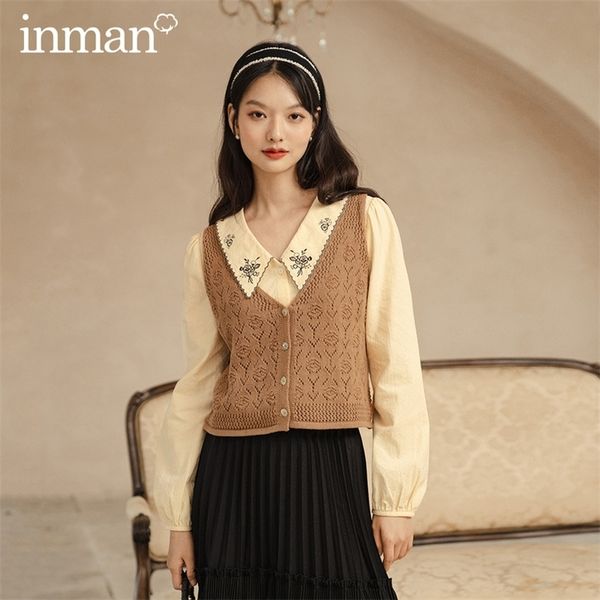 inman autumn new arrival literary vintage jacquard weave hollow-out v-neck single-breasted waistcoat 201211, Black;white
inman autumn new arrival literary vintage jacquard weave hollow-out v-neck single-breasted waistcoat 201211, Black;white