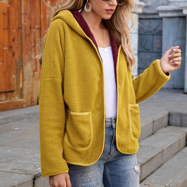 fashion autumn women hooded jackets autumn casual long sleeves pockets solid color cardigans streetwear winter female coats, Black;brown
fashion autumn women hooded jackets autumn casual long sleeves pockets solid color cardigans streetwear winter female coats, Black;brown