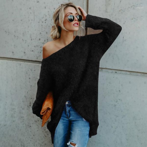 women's sweaters women long sleeve off shoulder sweater faux fur blouse 2021 winter knitted c30981, White;black
women's sweaters women long sleeve off shoulder sweater faux fur blouse 2021 winter knitted c30981, White;black