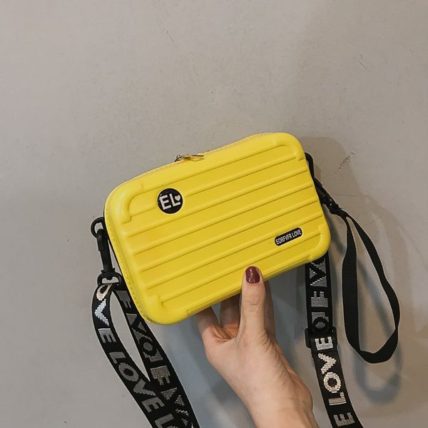 women mini suitcase shape crossbody bags fashion small shoulder bag with wide letter strap girl clutch handbag
women mini suitcase shape crossbody bags fashion small shoulder bag with wide letter strap girl clutch handbag