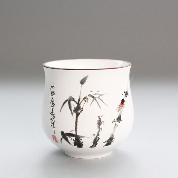 japanese style handpainted pictures ceramic teacup 180ml big size tasting tea cup drinking beer coffee wine whisky mug yxlqdd xhhair