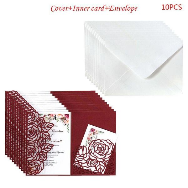 10pcs/set laser cut hollow rose shape wedding invitations card party supplies k4ua1 
10pcs/set laser cut hollow rose shape wedding invitations card party supplies k4ua1