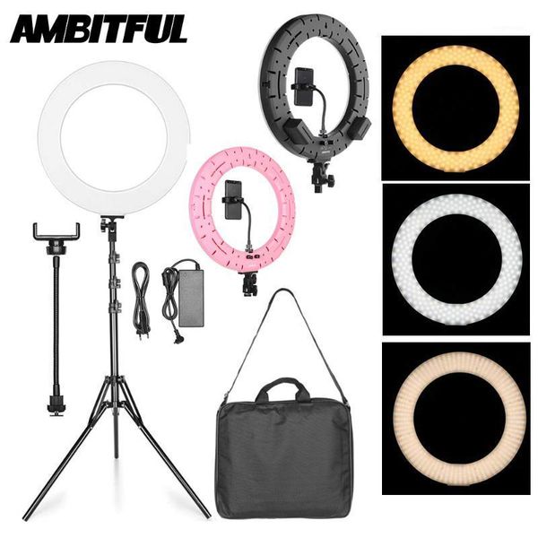 flash heads ambitful rl-480 18'' 45cm dimmable led ring light lamp 60ws 3000~6000k 480 with stand for po video lighting kit1
flash heads ambitful rl-480 18'' 45cm dimmable led ring light lamp 60ws 3000~6000k 480 with stand for po video lighting kit1