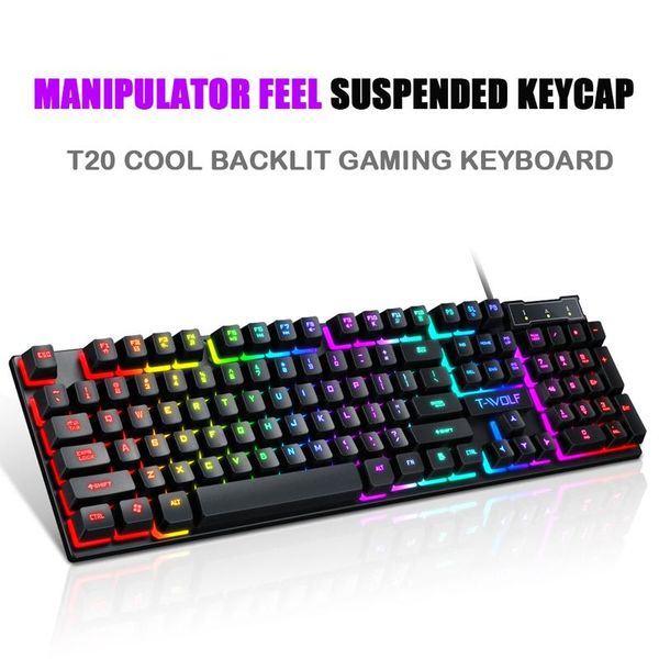 wired gaming keyboard manipulator feel backlit keyboard usb104 key rgb luminous for computer gaming pc notebook
wired gaming keyboard manipulator feel backlit keyboard usb104 key rgb luminous for computer gaming pc notebook