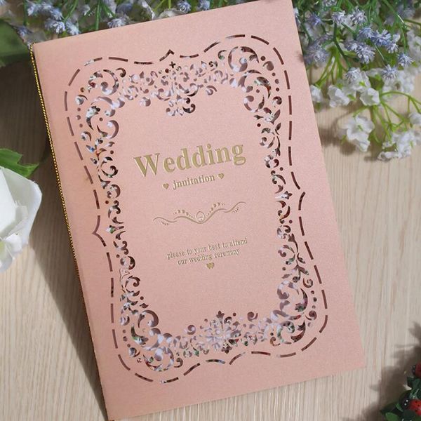 30pcs new hollow flower laser cut wedding event invitation card exquisite pink paper card wedding invitations 
30pcs new hollow flower laser cut wedding event invitation card exquisite pink paper card wedding invitations