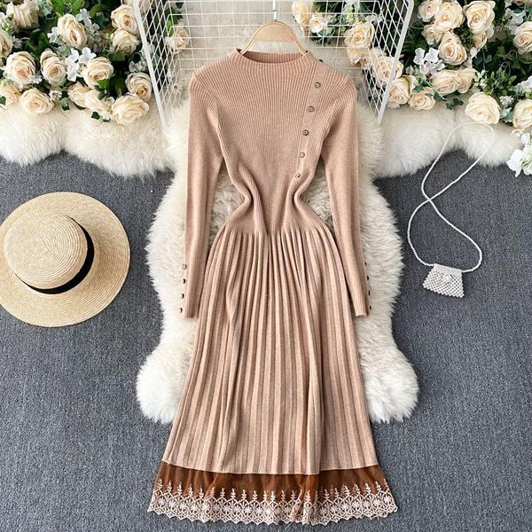 singreiny women knitted pleated dress chic stand collar long sleeve solid a-line jumper autumn winter fashion warm ruffles dress1, Black;gray
singreiny women knitted pleated dress chic stand collar long sleeve solid a-line jumper autumn winter fashion warm ruffles dress1, Black;gray