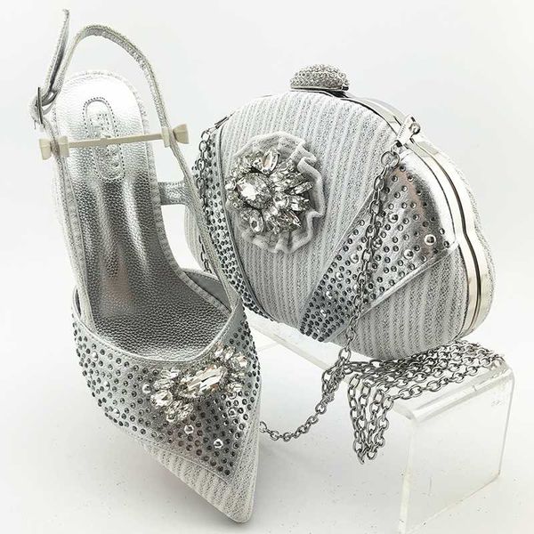 elegant silver pumps with purse african lady pointed toe shoes and evening bag set for party mm1107 heel height 7cm, Black
elegant silver pumps with purse african lady pointed toe shoes and evening bag set for party mm1107 heel height 7cm, Black