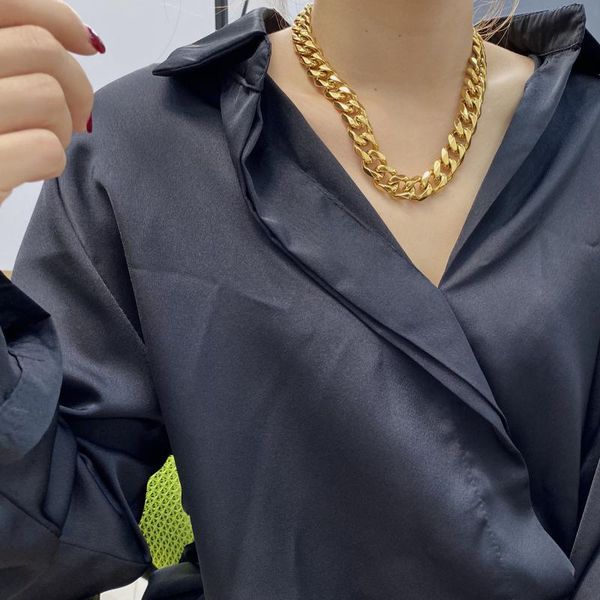 chains titanium with 18k gold statement necklace women 361l stainless steel jewelry punk party designer club t show korea japan, Silver
chains titanium with 18k gold statement necklace women 361l stainless steel jewelry punk party designer club t show korea japan, Silver