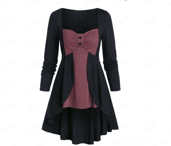 lmmrg 2019 autumn collar dress winter sleeve wear winter women's wearnew ruffled long women's square and stitching dress fbshf, Black;gray
lmmrg 2019 autumn collar dress winter sleeve wear winter women's wearnew ruffled long women's square and stitching dress fbshf, Black;gray