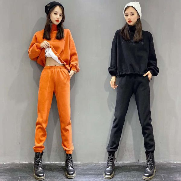 plush thickened sweater sports suit women autumn and winter 2020 new fashion foreign style leisure two piece set, Gray
plush thickened sweater sports suit women autumn and winter 2020 new fashion foreign style leisure two piece set, Gray