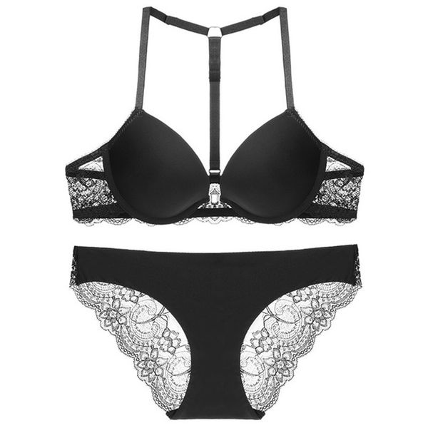 2021 new women's european and american small breasts, push-up thick cup bra, front button y-shaped beautiful back lace bra set wt076, Red;black
2021 new women's european and american small breasts, push-up thick cup bra, front button y-shaped beautiful back lace bra set wt076, Red;black