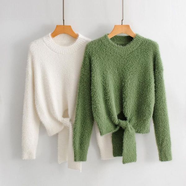 autumn new women sweater o neck long sleeve lace up solid casual sweaters pullovers knitted jumper loose sweater 1, White;black
autumn new women sweater o neck long sleeve lace up solid casual sweaters pullovers knitted jumper loose sweater 1, White;black