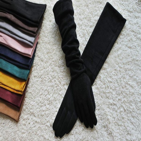five fingers gloves winter ladies long fashion 50cm suede super soft warm touch screen autumn black, Blue;gray
five fingers gloves winter ladies long fashion 50cm suede super soft warm touch screen autumn black, Blue;gray