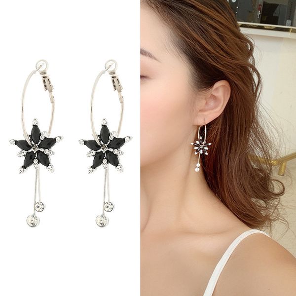 dangle & chandelier japanese and korean style fashion earrings exaggerated zircon face thin long tassel ladies factory wholesale, Silver
dangle & chandelier japanese and korean style fashion earrings exaggerated zircon face thin long tassel ladies factory wholesale, Silver