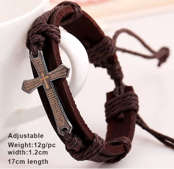 factory price metal vintage jesus leather cross bracelets bangles charm adjustable wax cord bracelet for men women, Black
factory price metal vintage jesus leather cross bracelets bangles charm adjustable wax cord bracelet for men women, Black