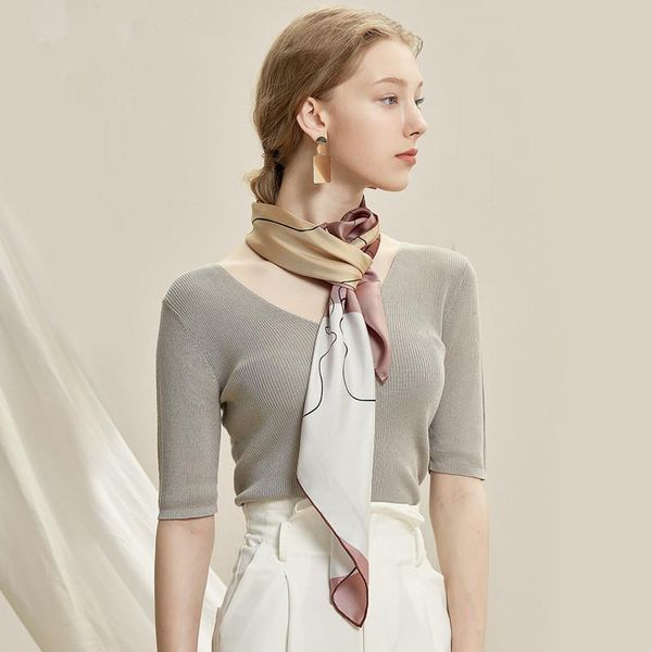 scarves kms line color block art look girl valentine's day fashion high-end gift 100% silk square scarf for lady 87*87cm/20g, Blue;gray
scarves kms line color block art look girl valentine's day fashion high-end gift 100% silk square scarf for lady 87*87cm/20g, Blue;gray