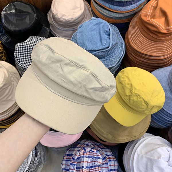 and summer thin spring cotton octagonal military cap korean women's casual artist hat trend, Blue;gray
and summer thin spring cotton octagonal military cap korean women's casual artist hat trend, Blue;gray