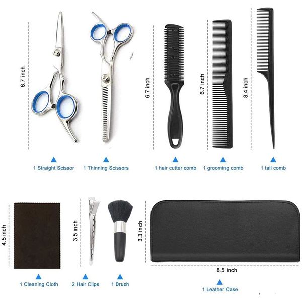 cb008 11pcs hairdressing shears kits hair cutting scissor set barber shear hair styling tool accept private label oem
cb008 11pcs hairdressing shears kits hair cutting scissor set barber shear hair styling tool accept private label oem
