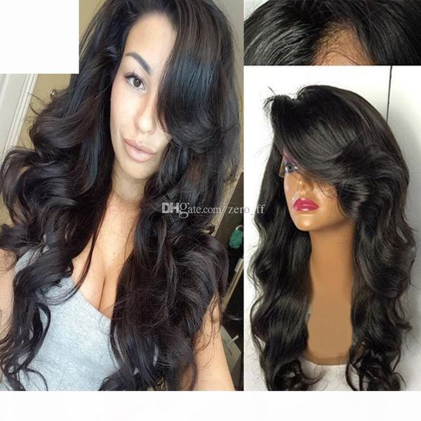 body wave silk base full lace front human hair wigs with baby hair unprocessed virgin indian glueless silk full lace wigs, Black;brown 
body wave silk base full lace front human hair wigs with baby hair unprocessed virgin indian glueless silk full lace wigs, Black;brown