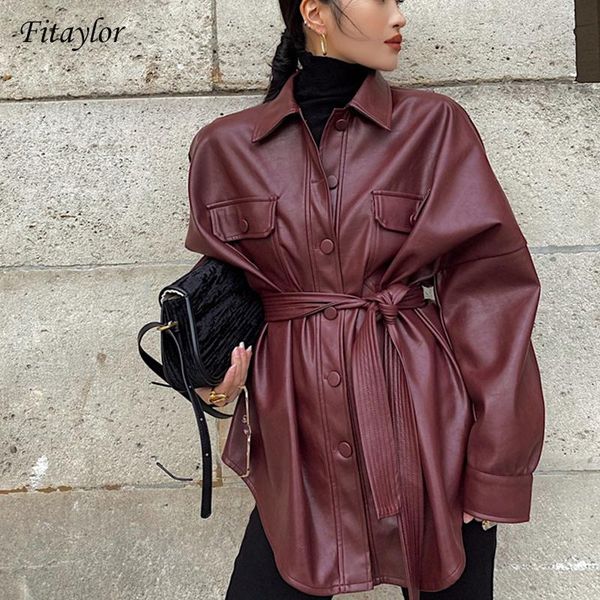 women's leather & faux fitaylor jacket women burgundy biker jackets turn down collar sashes tie belt waist pockets buttons ladies pu, Black
women's leather & faux fitaylor jacket women burgundy biker jackets turn down collar sashes tie belt waist pockets buttons ladies pu, Black