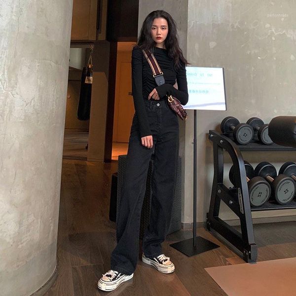 women's jeans 2021 fashion dark grey washed retro high waist straight overalls simple casual slim long loose wide leg women clothes1, Blue
women's jeans 2021 fashion dark grey washed retro high waist straight overalls simple casual slim long loose wide leg women clothes1, Blue