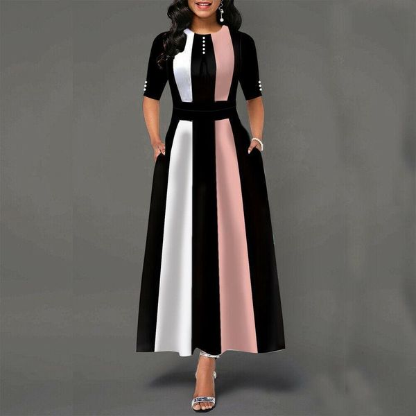 women dress summer autumn dress stripe party evening long sleeve ladies long maxi dress plus size vestidos robe femme, Black;gray
women dress summer autumn dress stripe party evening long sleeve ladies long maxi dress plus size vestidos robe femme, Black;gray