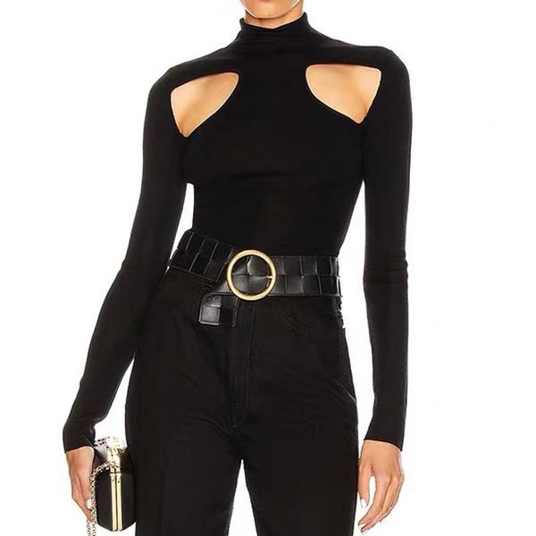 8.22 off shoulder turtleneck hollow out black pullover knitwear soft comfortable thin fashion slim sweater 2020 new women, White;black
8.22 off shoulder turtleneck hollow out black pullover knitwear soft comfortable thin fashion slim sweater 2020 new women, White;black