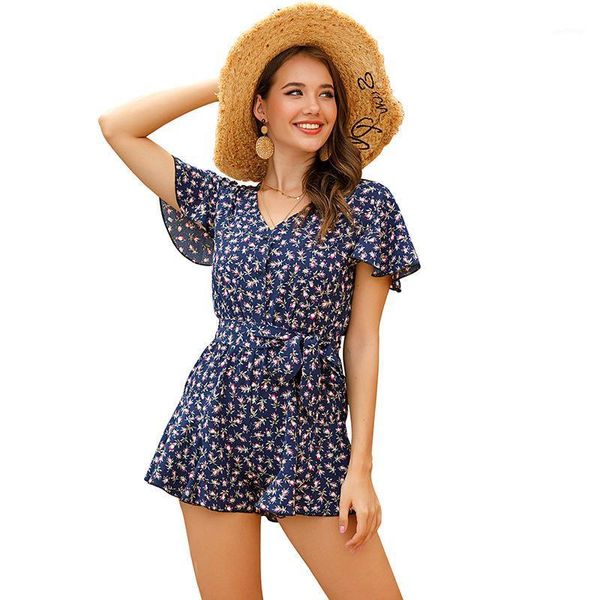 women's floral short-sleeve jumpsuit summer loose high waist beach short romper women rompers and jumpsuites 20211, Black;white
women's floral short-sleeve jumpsuit summer loose high waist beach short romper women rompers and jumpsuites 20211, Black;white
