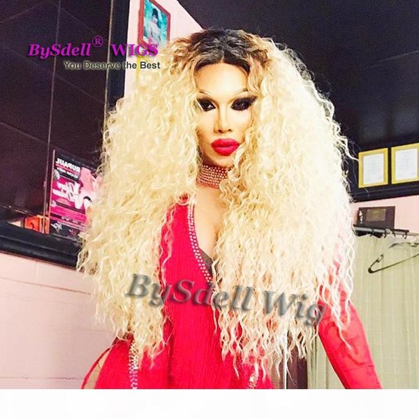 fashion kinky curly hairstyle wig synthetic heat resistant lace front wig afro fluffy water curly hair drag queen full wigs, Black
fashion kinky curly hairstyle wig synthetic heat resistant lace front wig afro fluffy water curly hair drag queen full wigs, Black