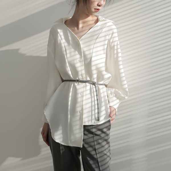 women's blouses & shirts autumn white shirt irregular loose waistband women long sleeve casual solid regular
women's blouses & shirts autumn white shirt irregular loose waistband women long sleeve casual solid regular