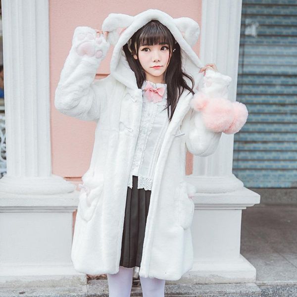 women's jackets winter warm cartoon thick plus velvet hooded coat kawaii cute sweat soft overcoat autumn lolita cat embroidery jacket m, Black;brown
women's jackets winter warm cartoon thick plus velvet hooded coat kawaii cute sweat soft overcoat autumn lolita cat embroidery jacket m, Black;brown
