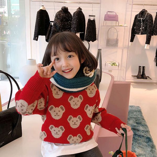 qinqi girls' little bear thickened round neck children's pullover warm sweater girl's foreign sle drs, Blue
qinqi girls' little bear thickened round neck children's pullover warm sweater girl's foreign sle drs, Blue