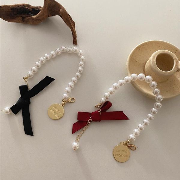 charm bracelets elegant korea style pearl black red color adjustable bow bangles round letter bracelet women girls party jewelry, Golden;silver
charm bracelets elegant korea style pearl black red color adjustable bow bangles round letter bracelet women girls party jewelry, Golden;silver