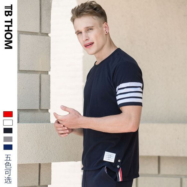 tb thom summer new korean fashion casual round neck short sleeve men's t-shirt yarn dyed cotton, White
tb thom summer new korean fashion casual round neck short sleeve men's t-shirt yarn dyed cotton, White