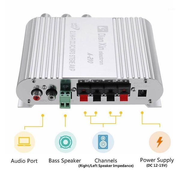car auto dx-210 2.1 channel bass power hifi o stereo speaker 12v excellent thermal stability1
car auto dx-210 2.1 channel bass power hifi o stereo speaker 12v excellent thermal stability1