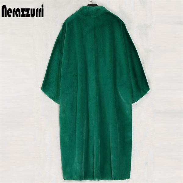 nerazzurri oversized green long fluffy faux fur coat women bat sleeve with mongolian fur pockets furry coats plus size fashion 201209, Black
nerazzurri oversized green long fluffy faux fur coat women bat sleeve with mongolian fur pockets furry coats plus size fashion 201209, Black