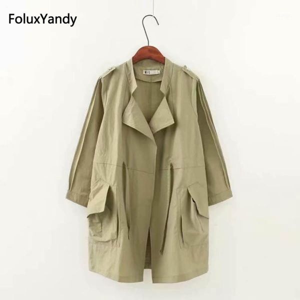 brand new autumn trench coat for women plus size casual pockets loose open stitch long sleeve trench spring outerwear kkfy21751, Tan;black
brand new autumn trench coat for women plus size casual pockets loose open stitch long sleeve trench spring outerwear kkfy21751, Tan;black