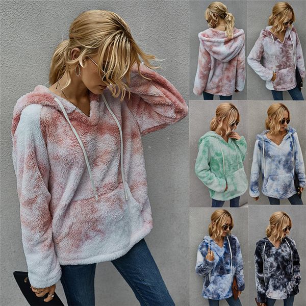 tie dye hooded womens sweatshirts loose fleece thick winter long sleeve hoodies fashion casual women clothing, Black
tie dye hooded womens sweatshirts loose fleece thick winter long sleeve hoodies fashion casual women clothing, Black