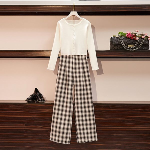 rrn78 new casual black knitted breasted high waist straight vertical suit wide leg pants single wide leg pants and white plaid trouse, Gray
rrn78 new casual black knitted breasted high waist straight vertical suit wide leg pants single wide leg pants and white plaid trouse, Gray