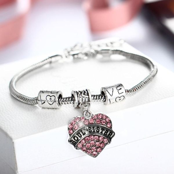 bangle fashion clear crystal pink soul sister charm heart bracelets bangles rhinestone women beads jewelry gifts family pulseira femme, Black
bangle fashion clear crystal pink soul sister charm heart bracelets bangles rhinestone women beads jewelry gifts family pulseira femme, Black