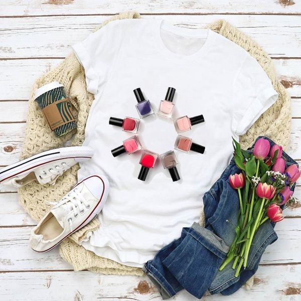 women graphic 3d fingernail korean cute clothing lady summer t-shirt shirt lady clothes womens clothing tee female t shirt, White
women graphic 3d fingernail korean cute clothing lady summer t-shirt shirt lady clothes womens clothing tee female t shirt, White