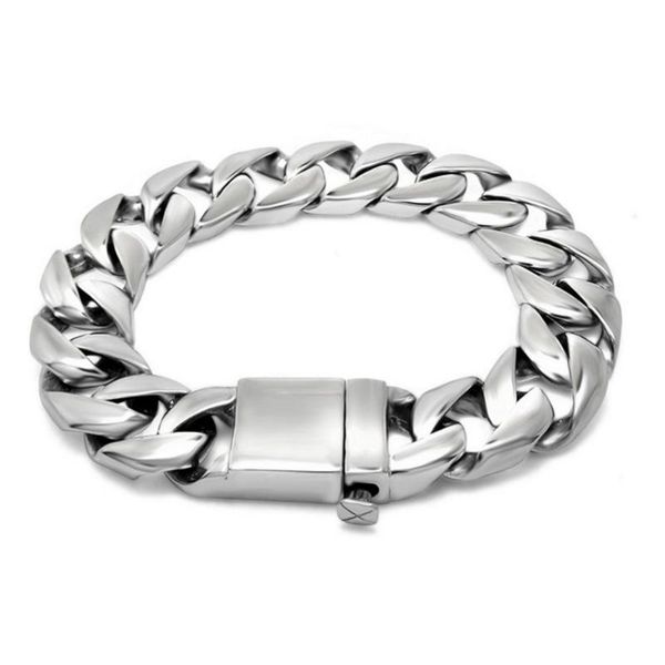 jade angel men's curb link chain bracelet 316l titanium stainless steel 15mm width silver color, Black
jade angel men's curb link chain bracelet 316l titanium stainless steel 15mm width silver color, Black
