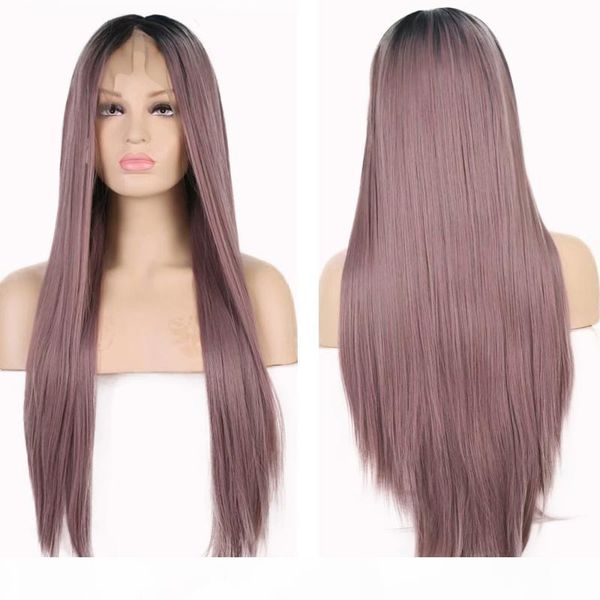 quinlux wigs 13x6 ombre ash pink straight synthetic lace front wig for black women daily wear heat fiber hair silky straight wig
quinlux wigs 13x6 ombre ash pink straight synthetic lace front wig for black women daily wear heat fiber hair silky straight wig